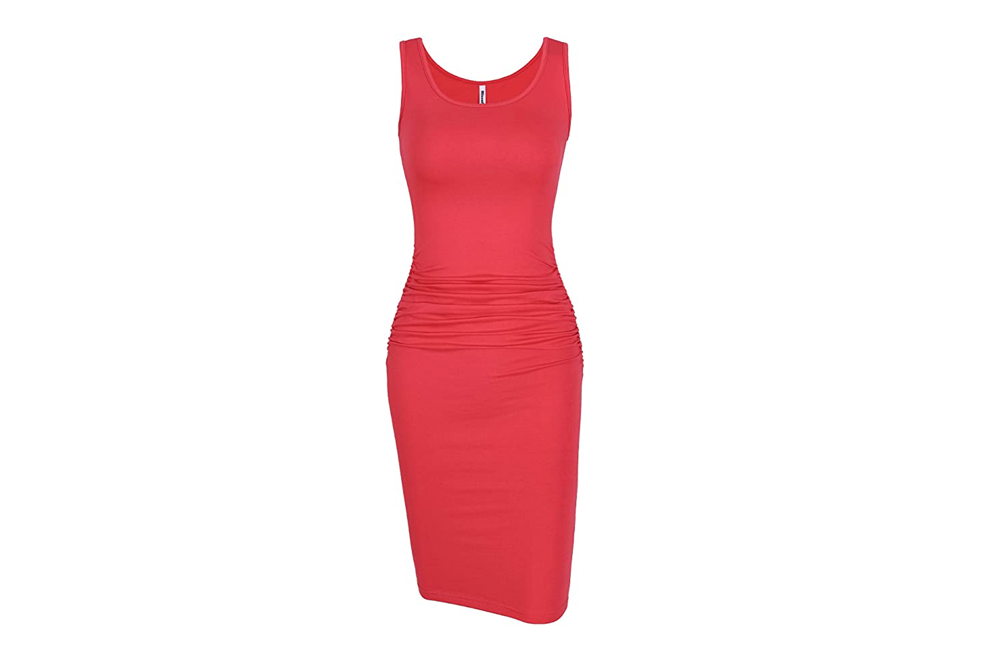 Ruched Knee Length Bodycon Dress