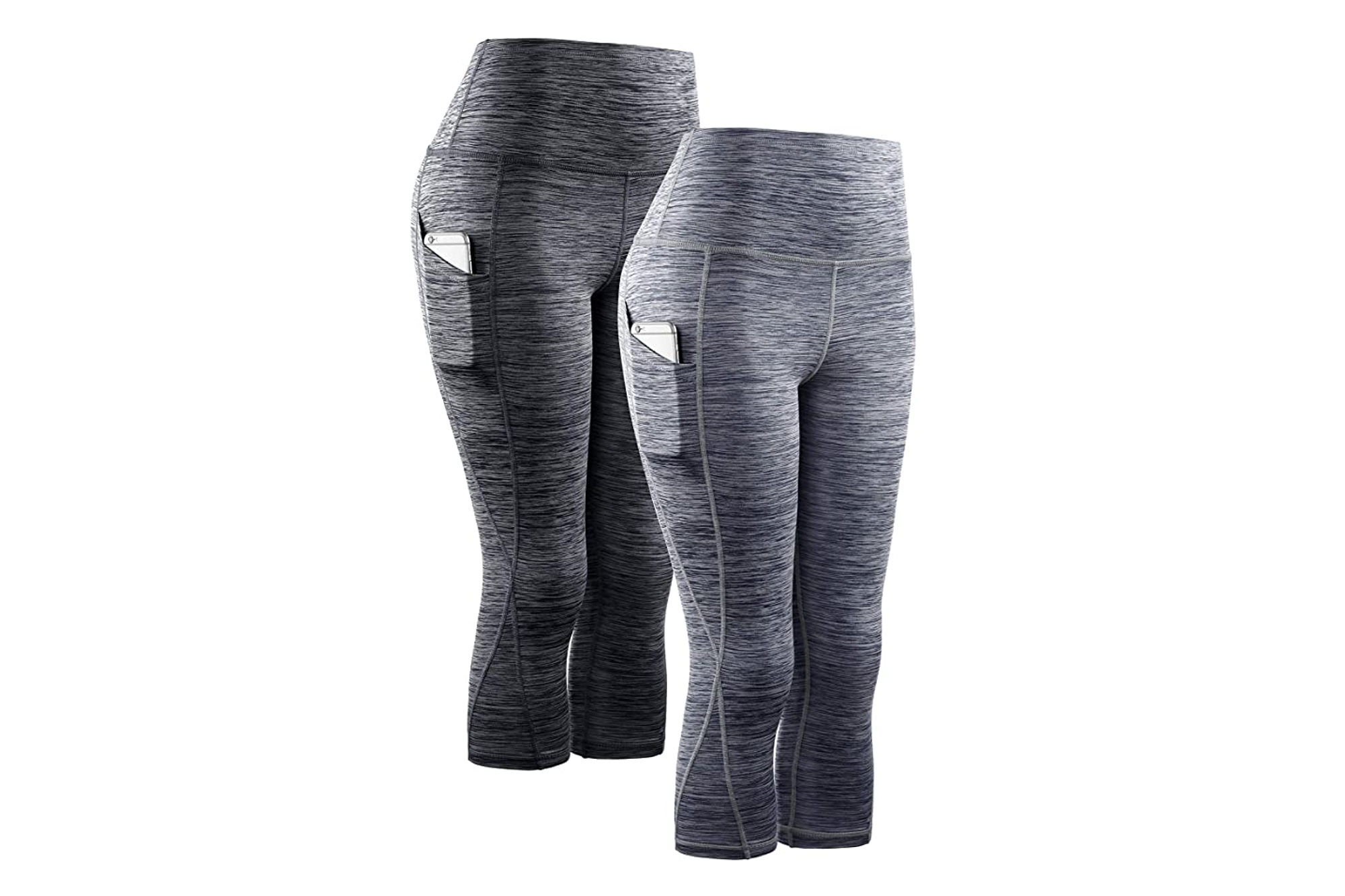 Neleus Women's Yoga Capris Tummy Control High Waist Workout Pants