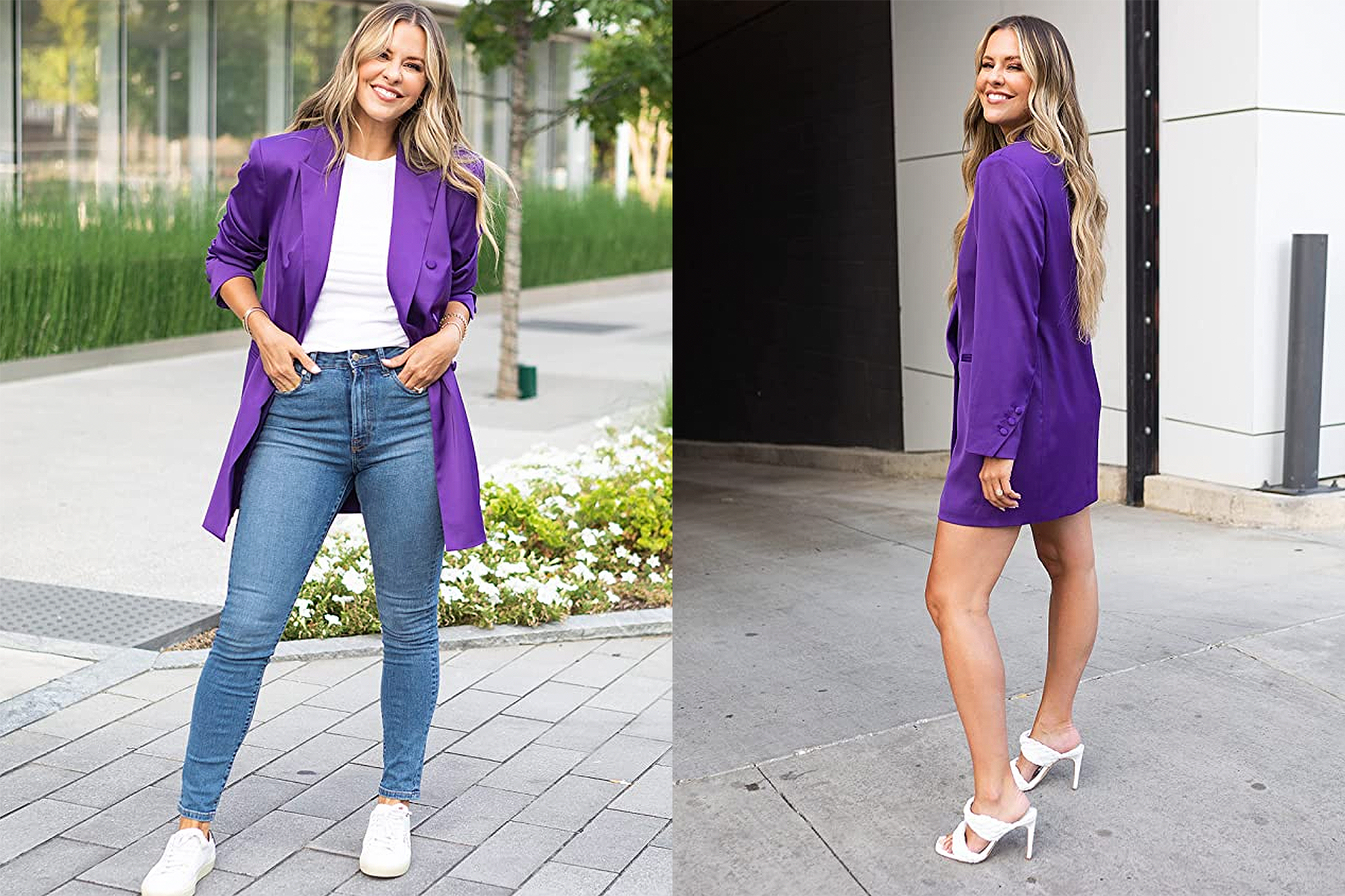The Drop Women's Purple Double Breasted Blazer Dress by @Kerrently