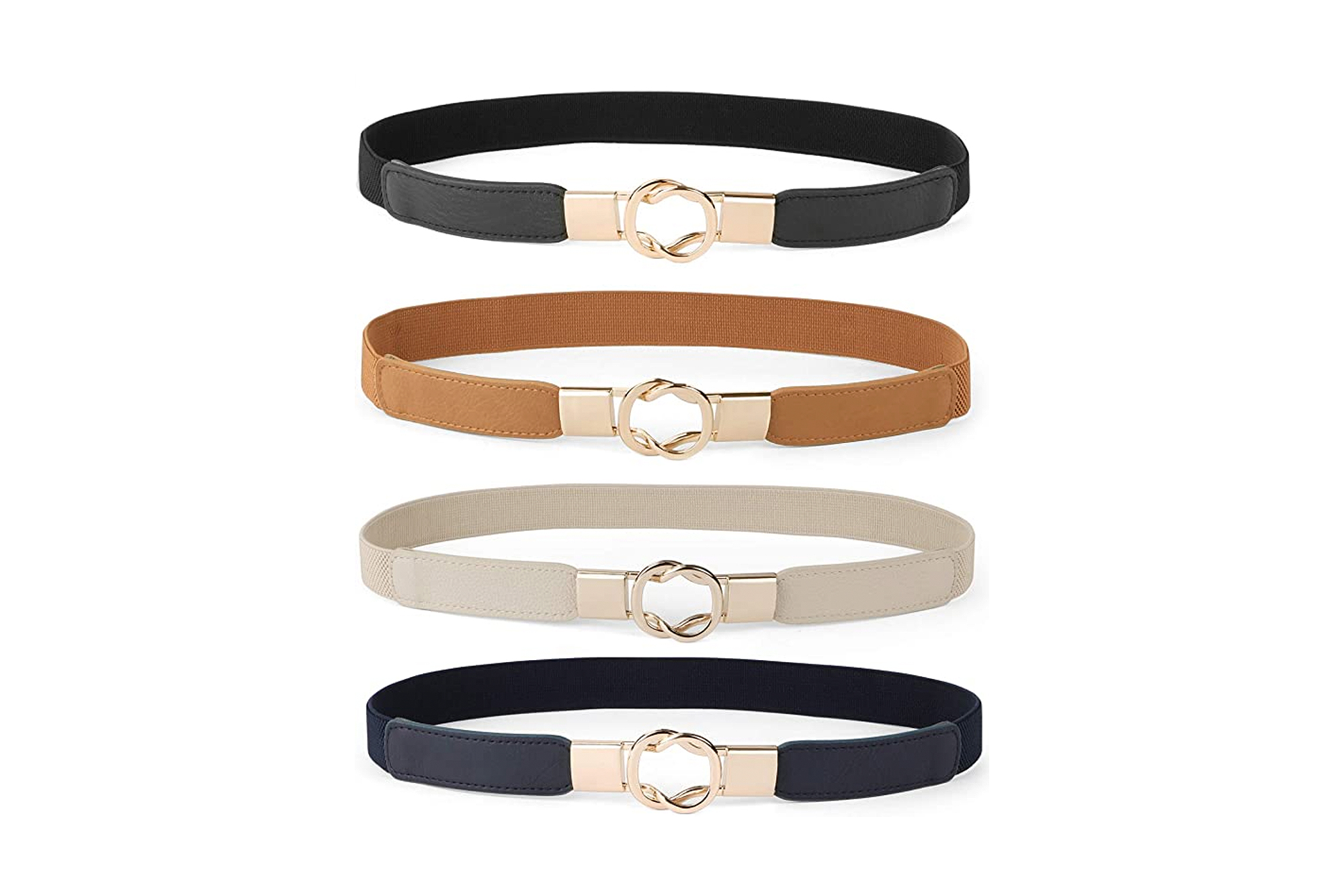 WERFORU Women's Retro Skinny Belt Set of 4