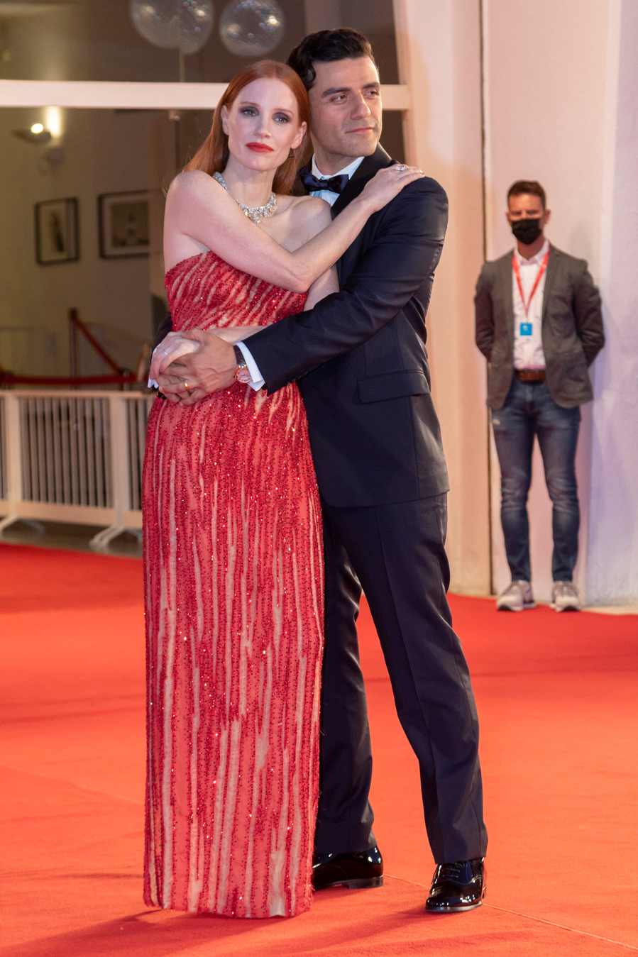 Jessica Chastain and Oscar Isaac at the Scenes from a Marriage premiere