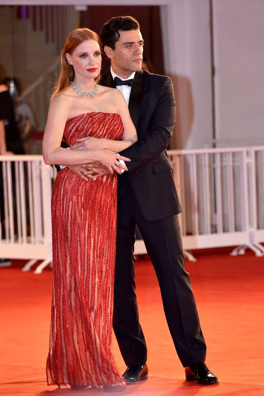 Jessica Chastain and Oscar Isaac at the Scenes from a Marriage premiere