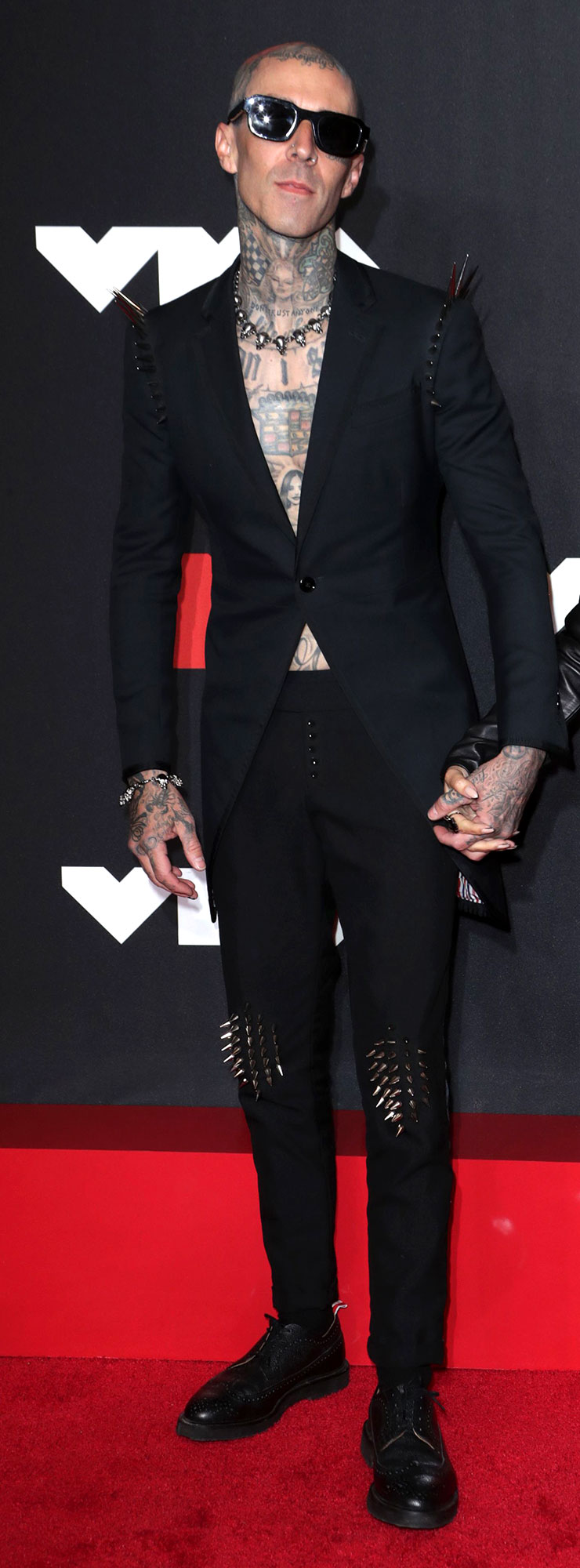 Travis Barker Red Carpet MTV 2021 VMAs Hottest Hunks