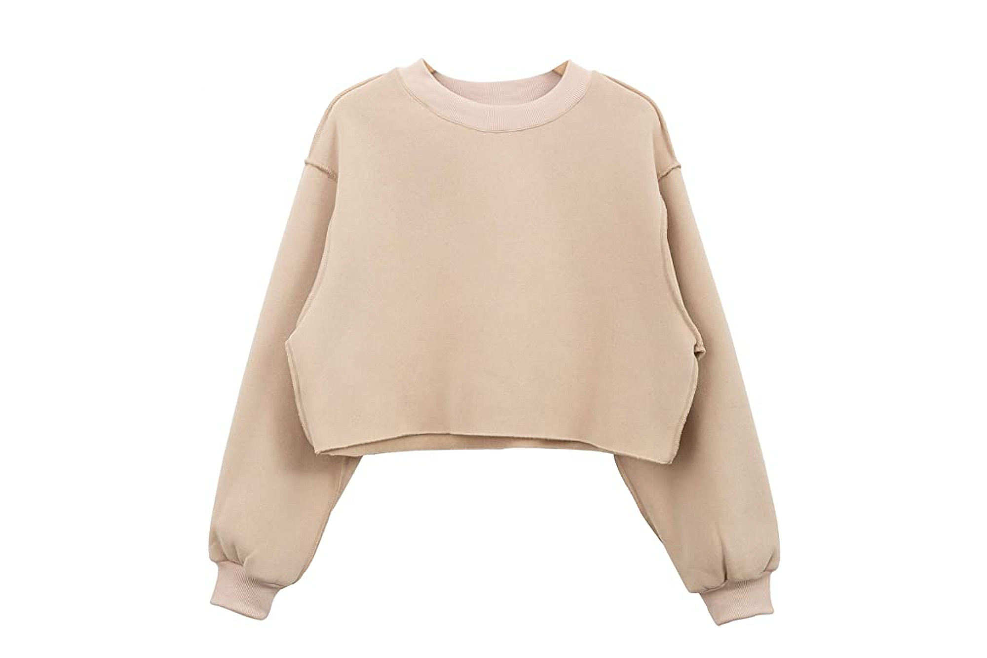 Amazhiyu Women's Pullover Cropped Sweatshirt
