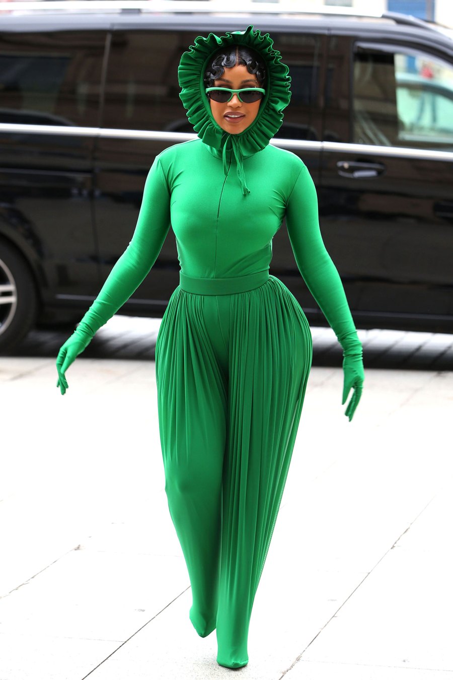 Cardi B All Green Jumpsuit