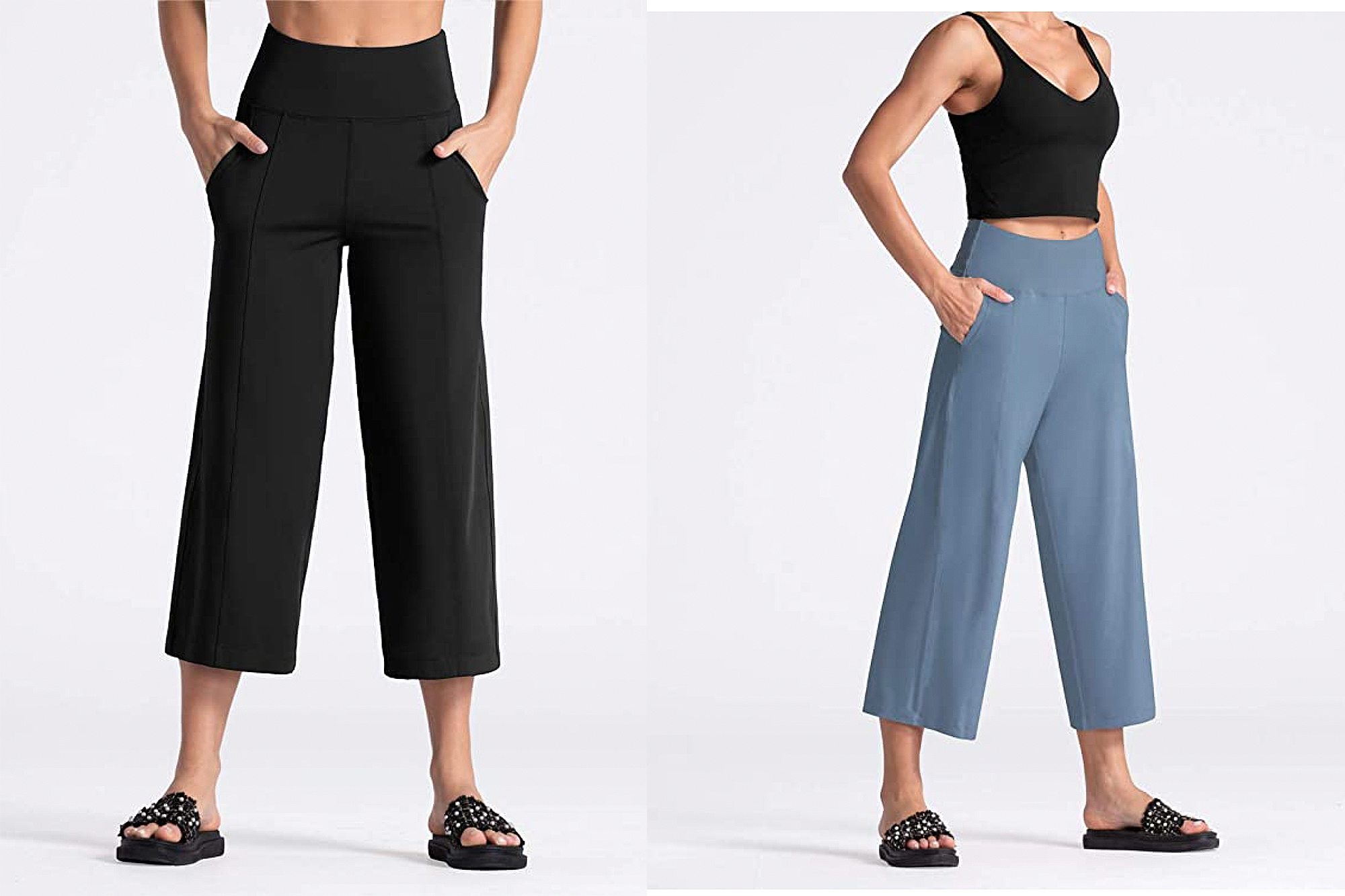 THE GYM PEOPLE Bootleg High Waisted Yoga Capri Pants