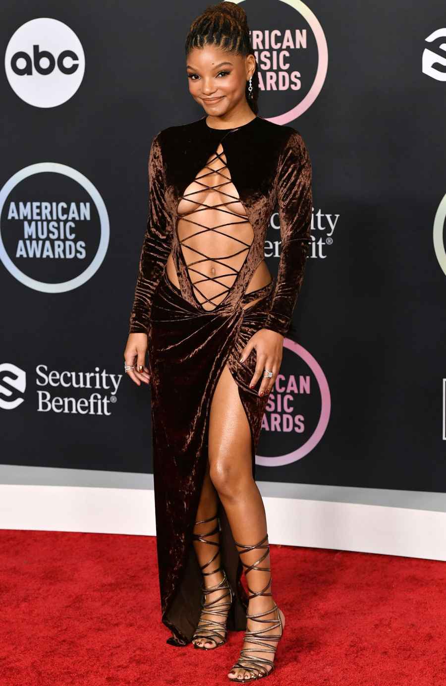 2021 American Music Awards Red Carpet Halle