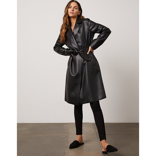 Freya Vegan Leather Coat