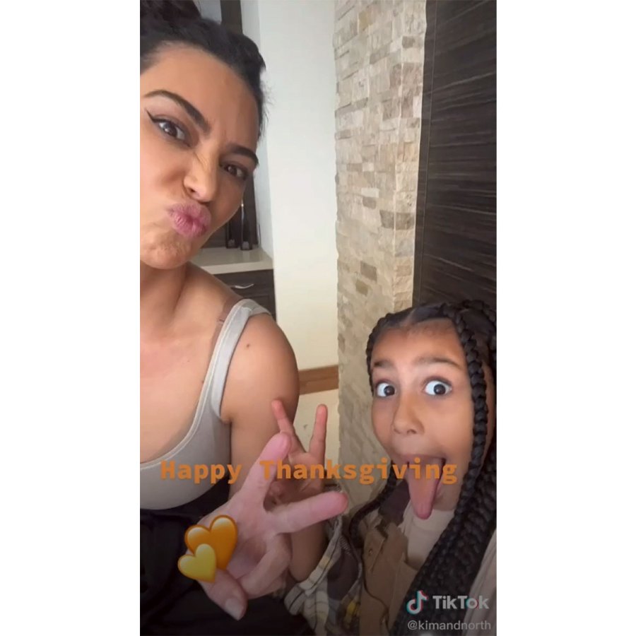 Kim Kardashian And North West TikTok 7 Kardashians Celebrate Thanksgiving