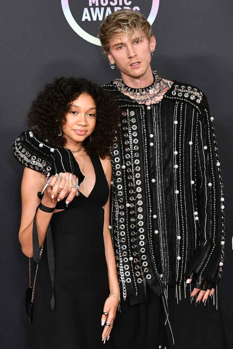 Machine Gun Kelly and daughter Casie Colson Baker 2021 American Music Awards Red Carpet 3