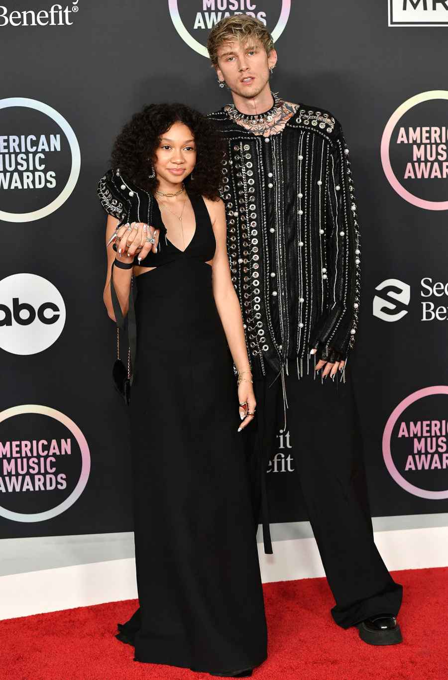 Machine Gun Kelly and daughter Casie Colson Baker 2021 American Music Awards Red Carpet