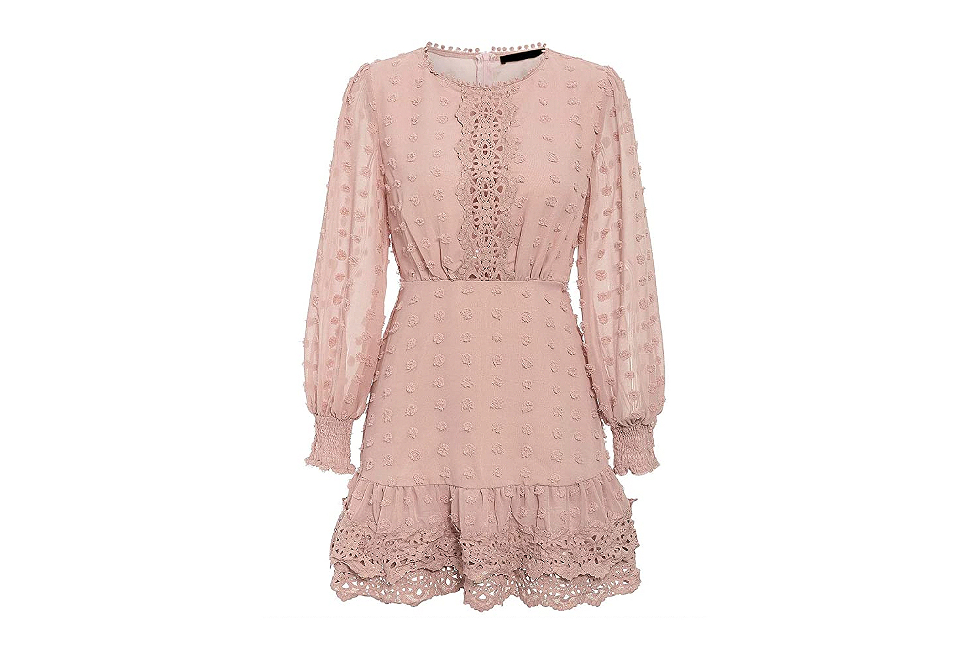 Miessial Women's Chiffon Ruffle Mini Dress