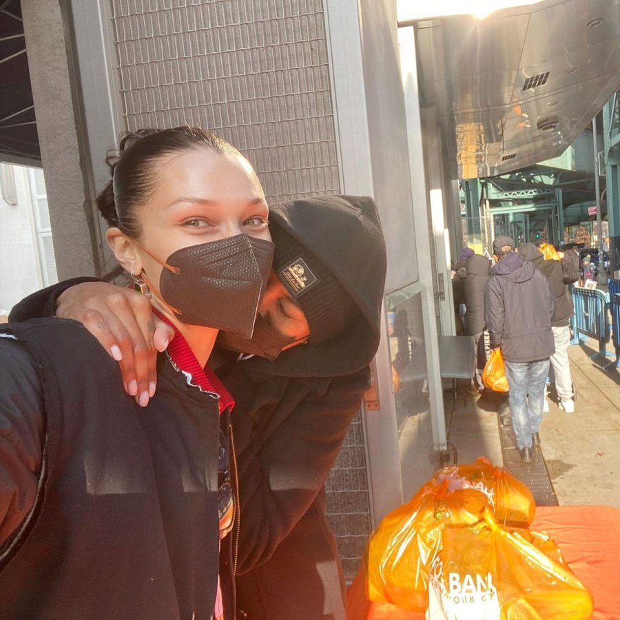 Bella Hadid Spends Perfect Day Volunteering NYC Food Bank