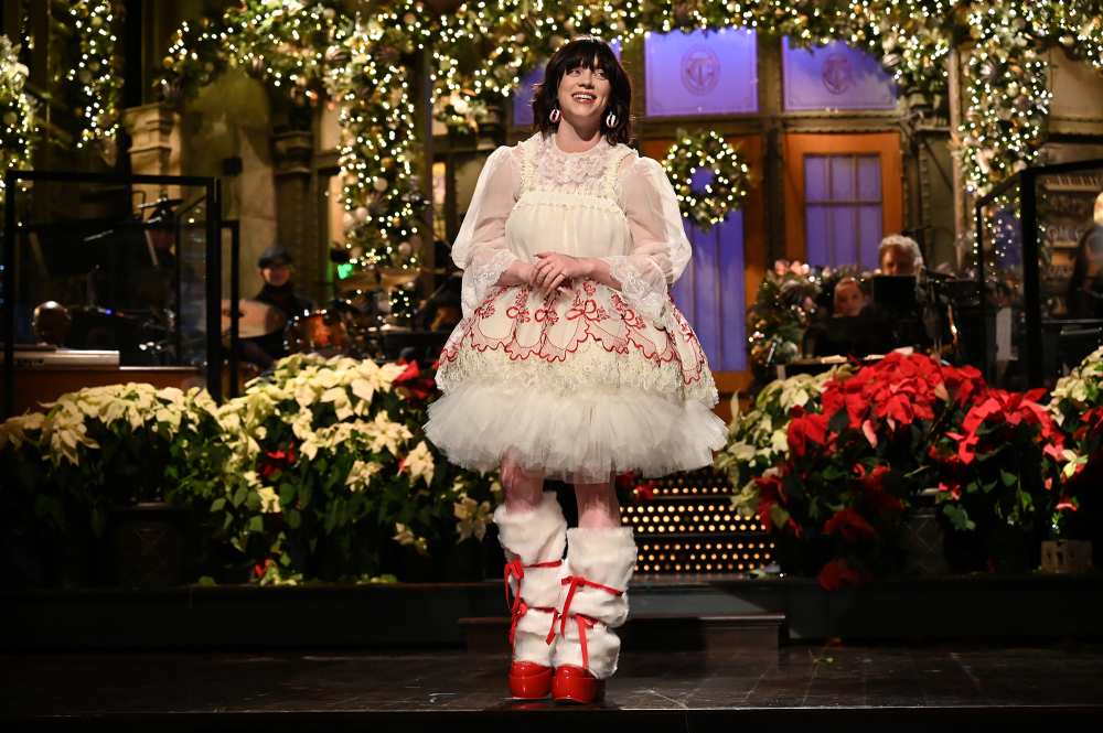 Billie Eilish Celebrates the Holidays During 'Saturday Night Live' Hosting Debut: 'I Love Christmas'