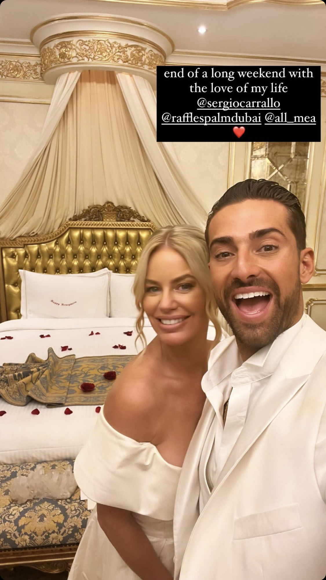 Caroline Stanbury and Sergio Carrallo are married.