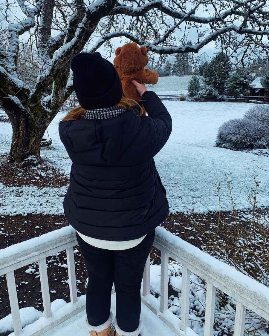 Celeb Families Playing in the Snow Isabel Rock