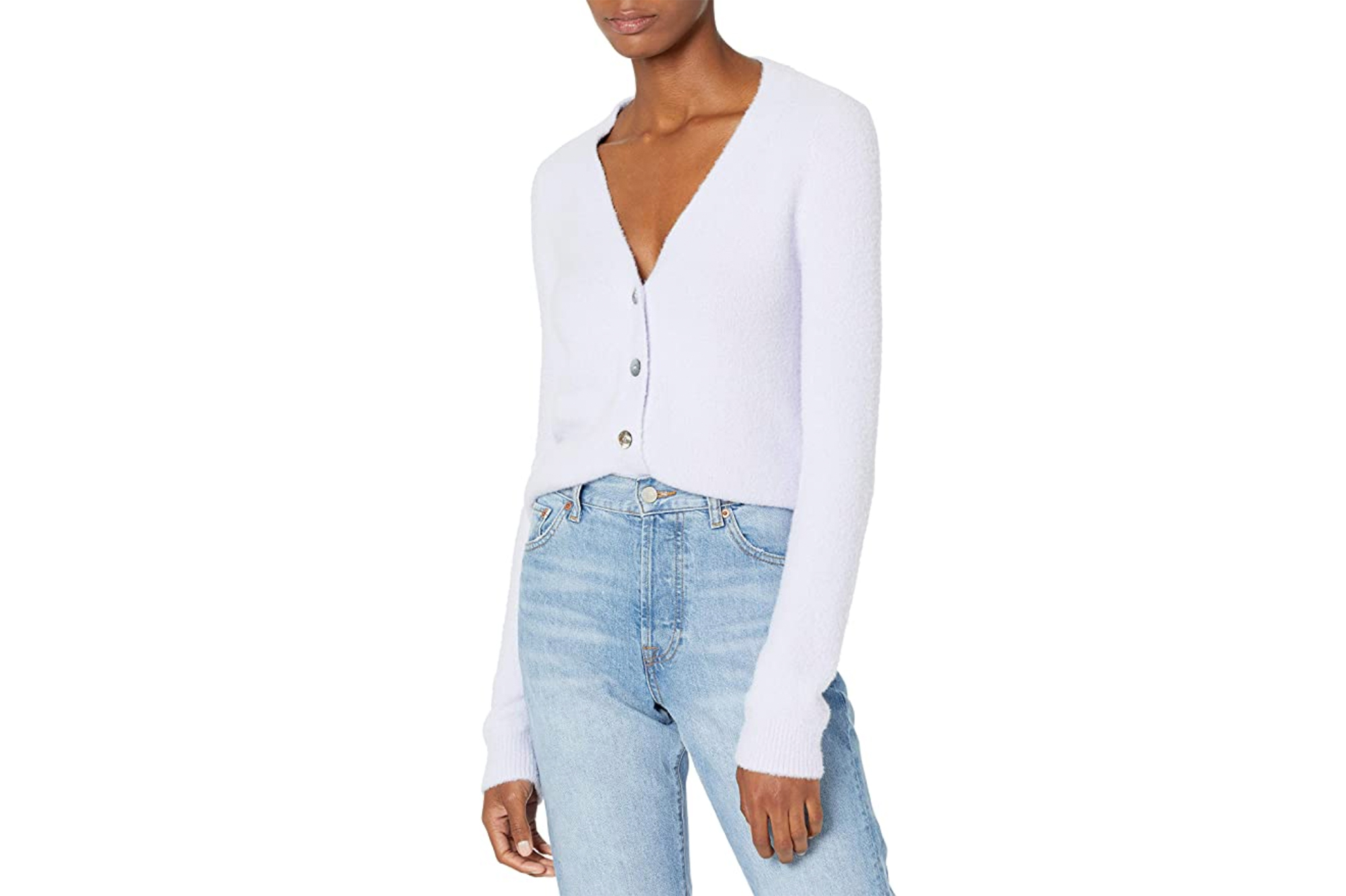The Drop Women's Francine V-Neck Button Front Cozy Cardigan