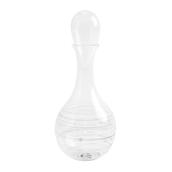 Vietri Swirl White Decanter