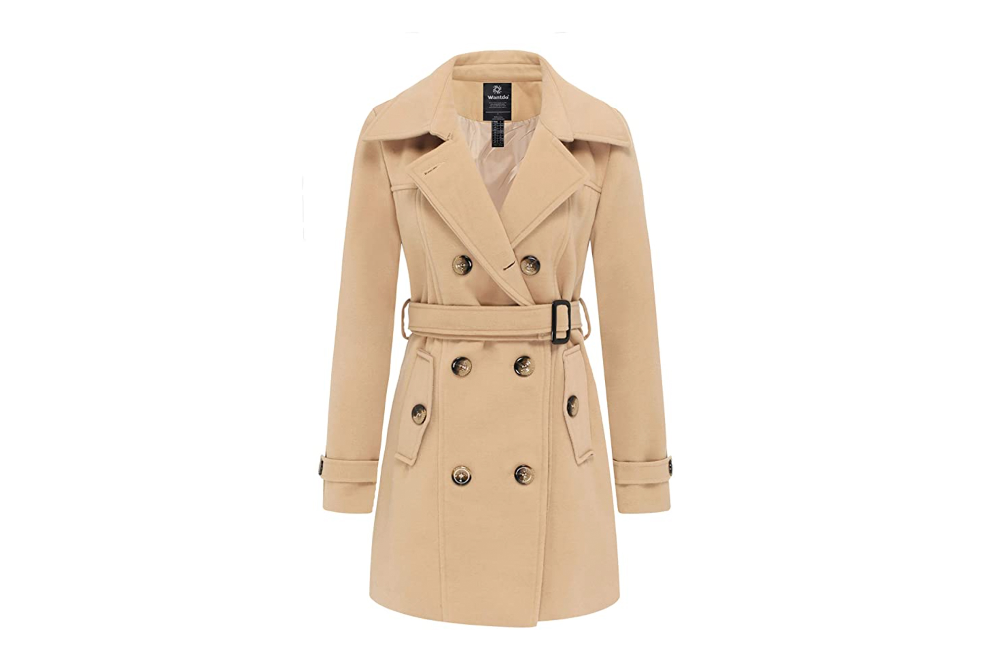 Wantdo Women's Double Breasted Pea Coat