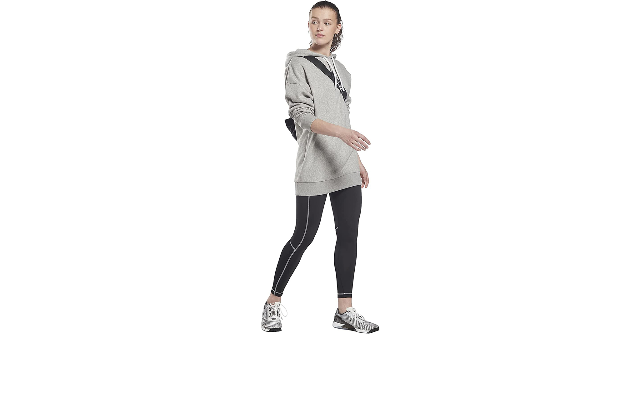 grey hoodie, sweatshirt, Reebok