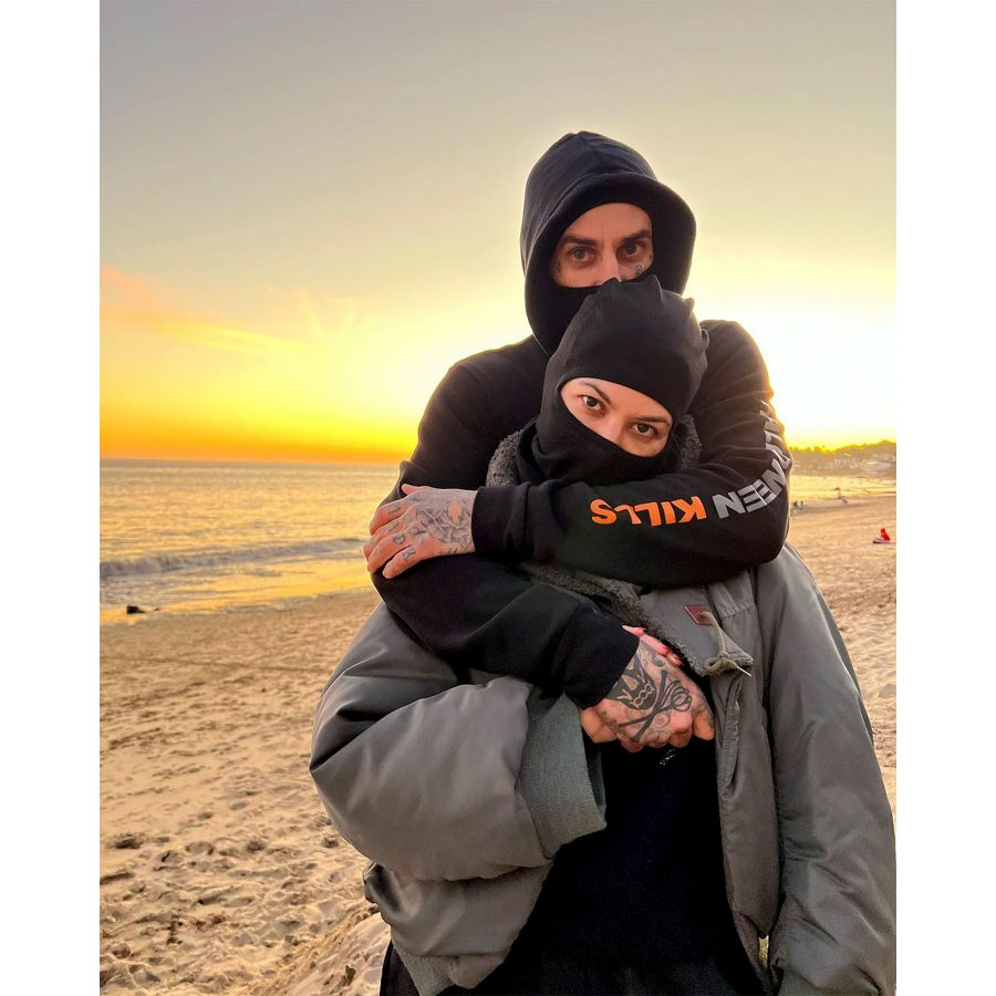 Kourtney Kardashian and Travis Barker Enjoy Sunset Beach Trip With Kids: Photos