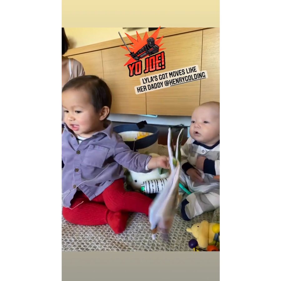 Olivia Munn Son Malcom Meets Henry Golding Daughter Lyla at Playdate John Mulaney Liv Lo 3