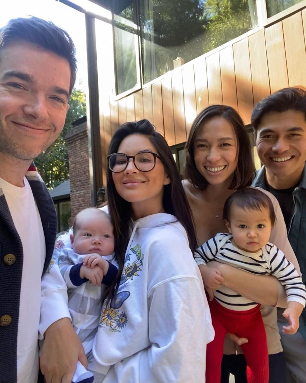 Olivia Munn Son Malcom Meets Henry Golding Daughter Lyla at Playdate John Mulaney Liv Lo 5