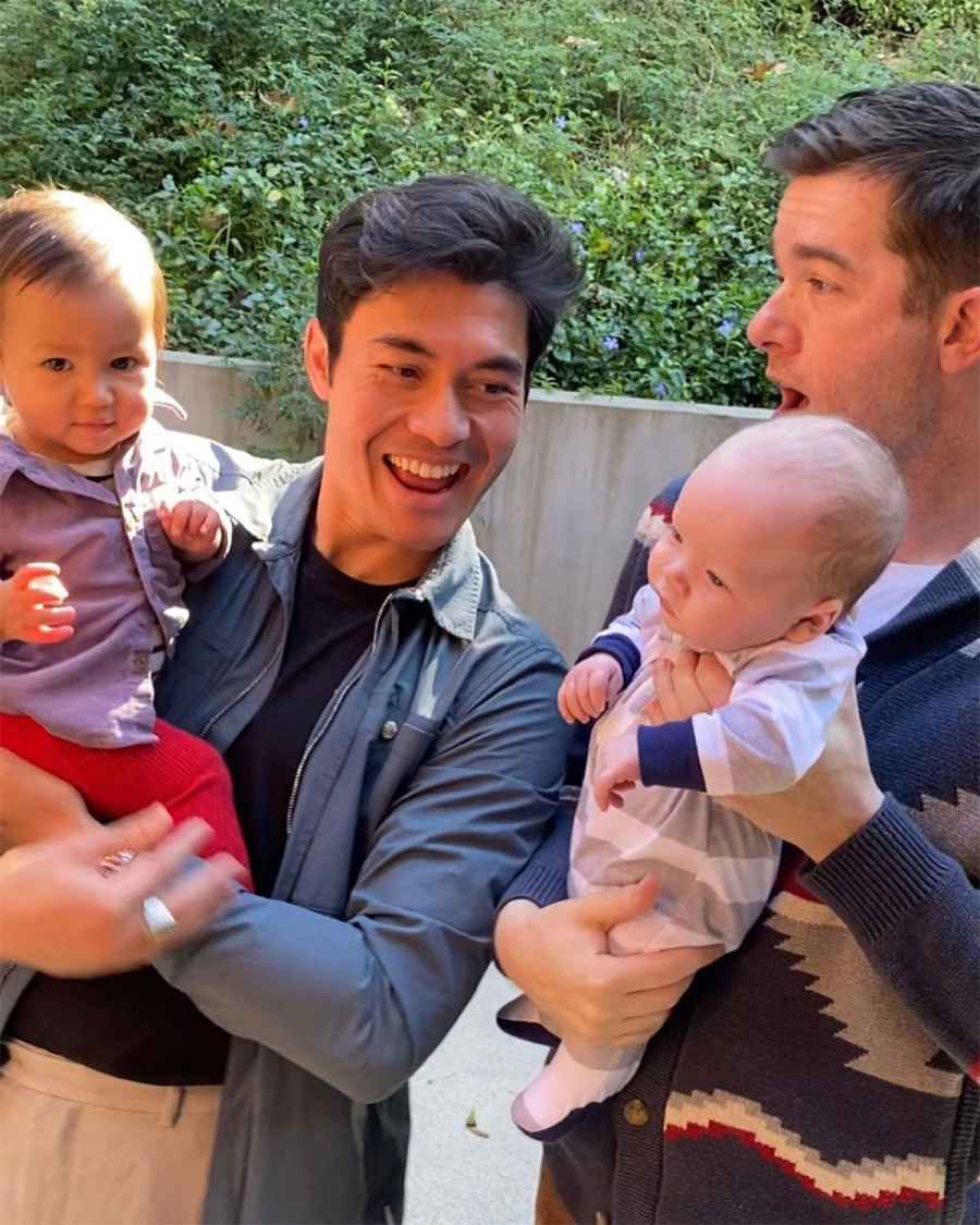 Olivia Munn Son Malcom Meets Henry Golding Daughter Lyla at Playdate John Mulaney Liv Lo 8