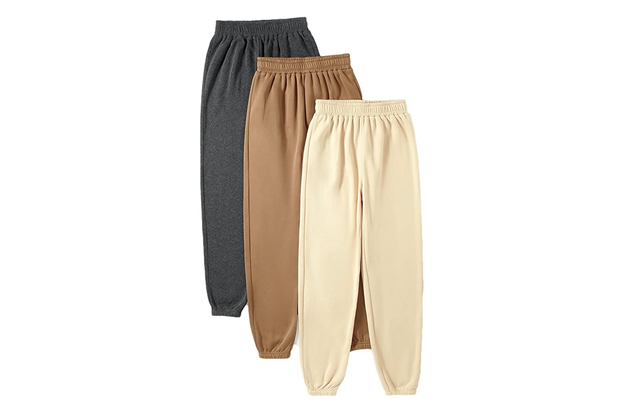 SheIn Women's 3 Packs Drawstring Elastic Waist Thermal Sweatpants