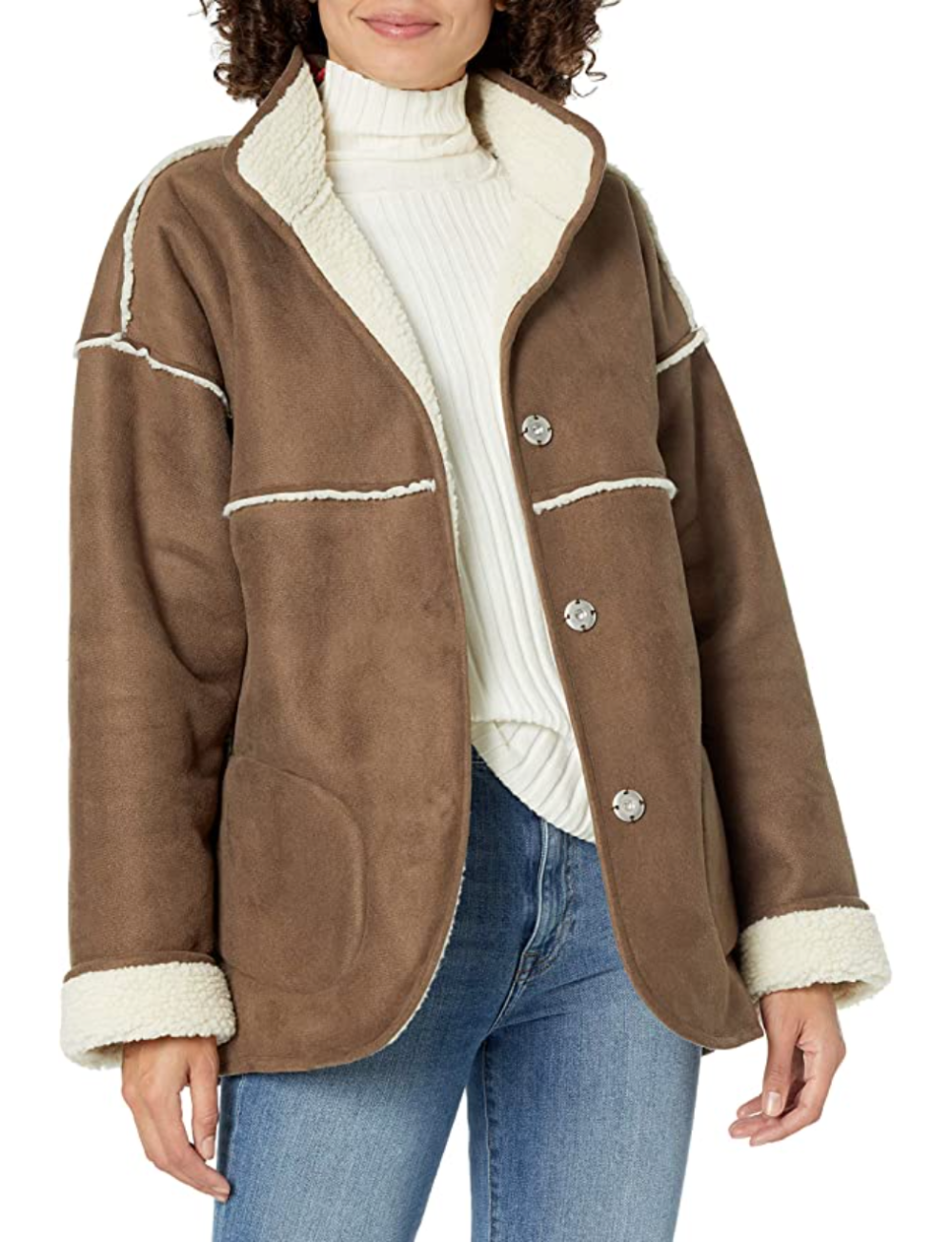 The Drop Women's @spreadfashion Reversible Sherpa Jacket