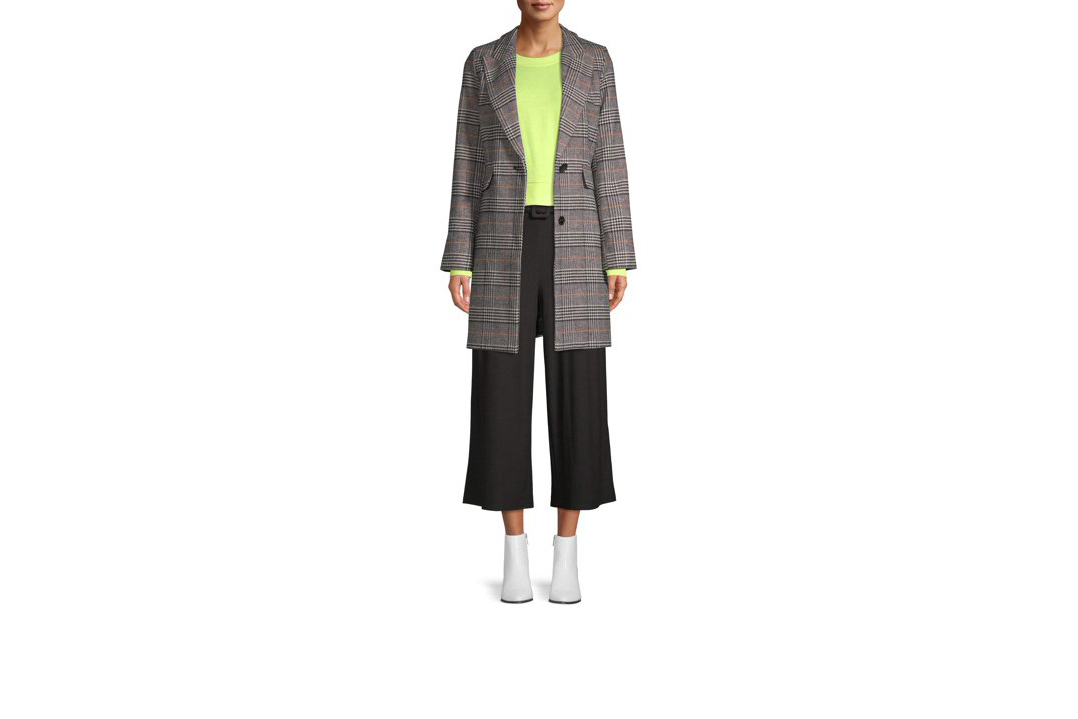 Kendall + Kylie plaid coat