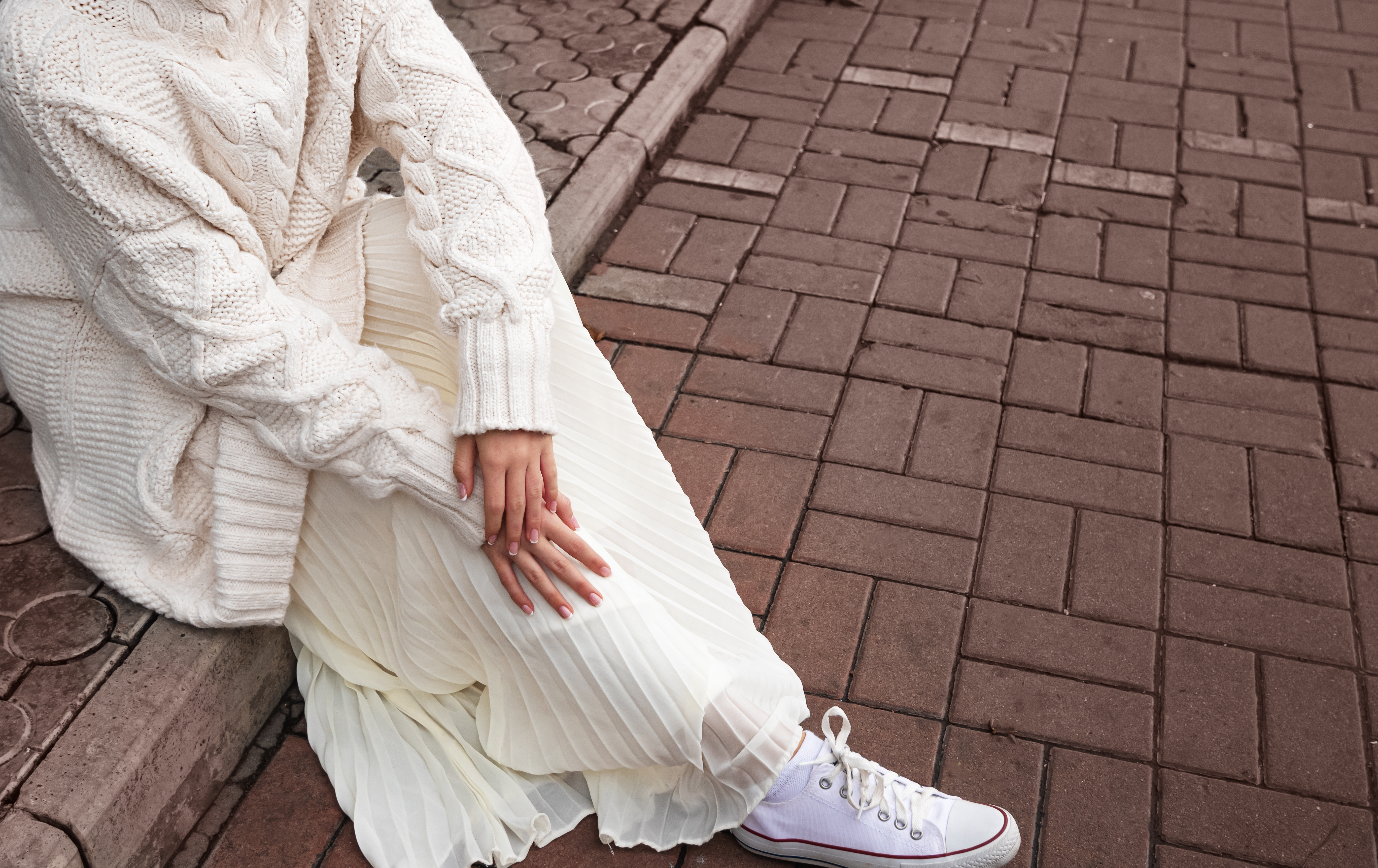 white sneakers