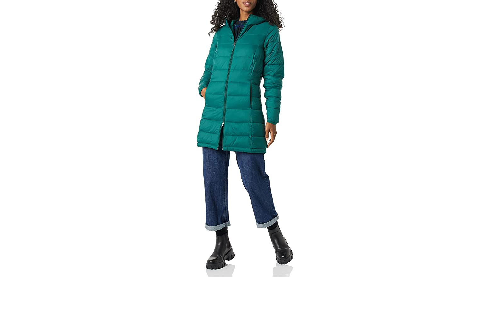 turquoise down jacket