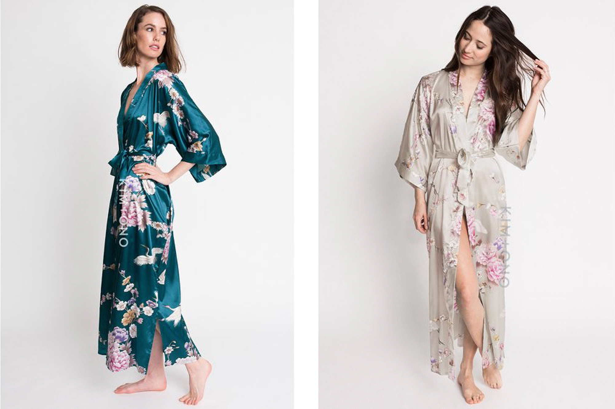 KIM+ONO Long Kimono Satin Robe