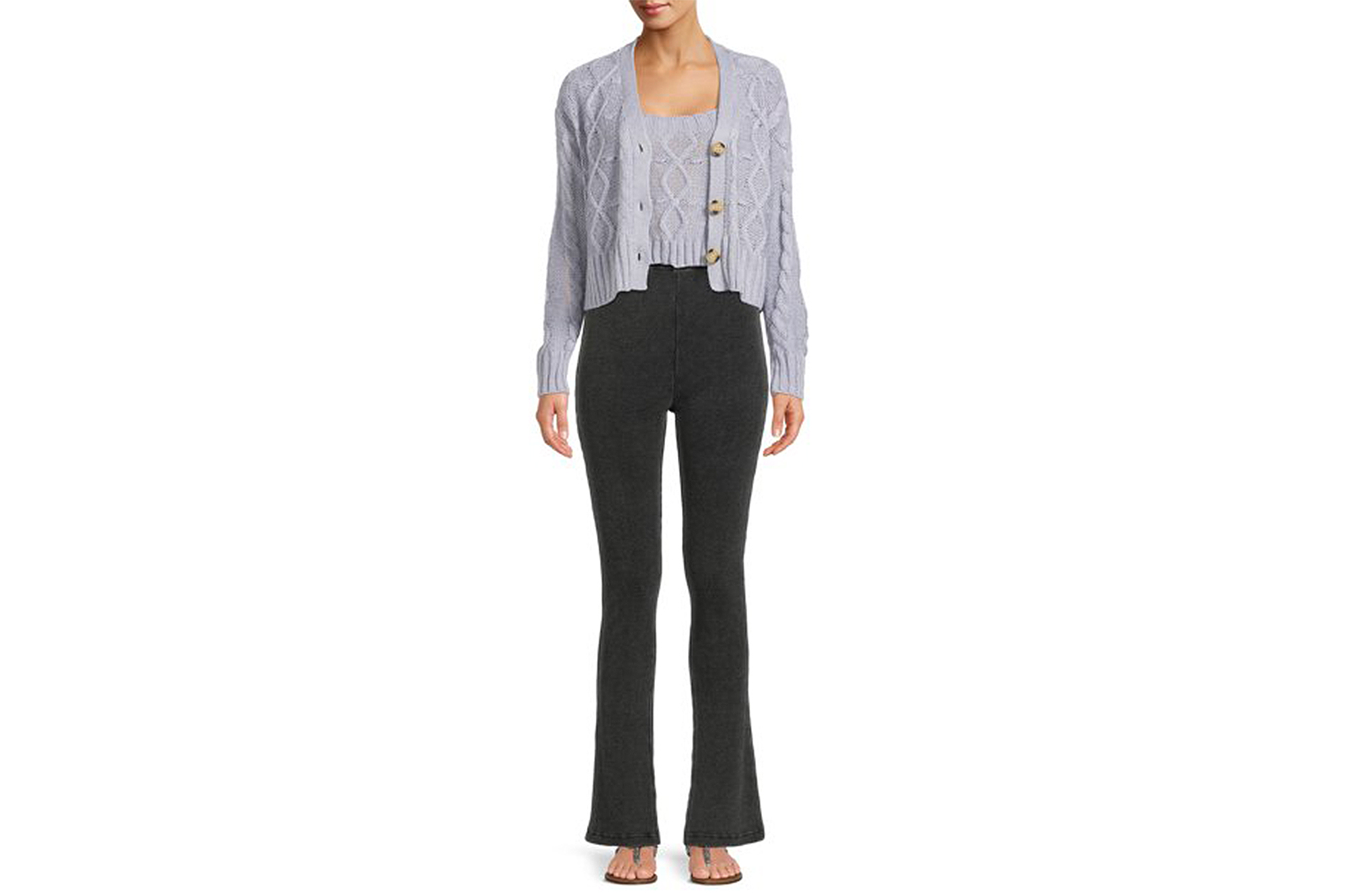 Kendall + Kylie Cable Tank Top and Cardigan