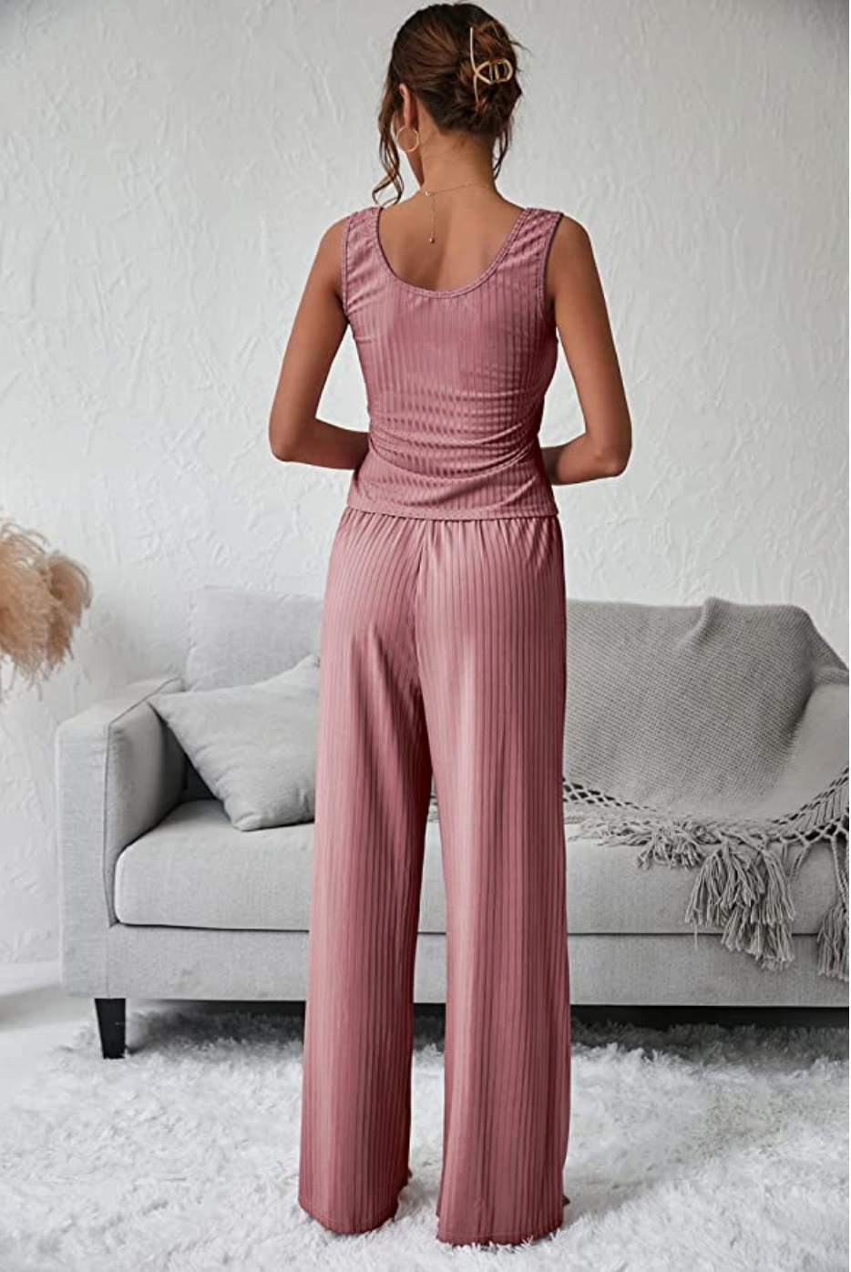 PRETTYGARDEN Women's Two Piece Ribbed Knit Set