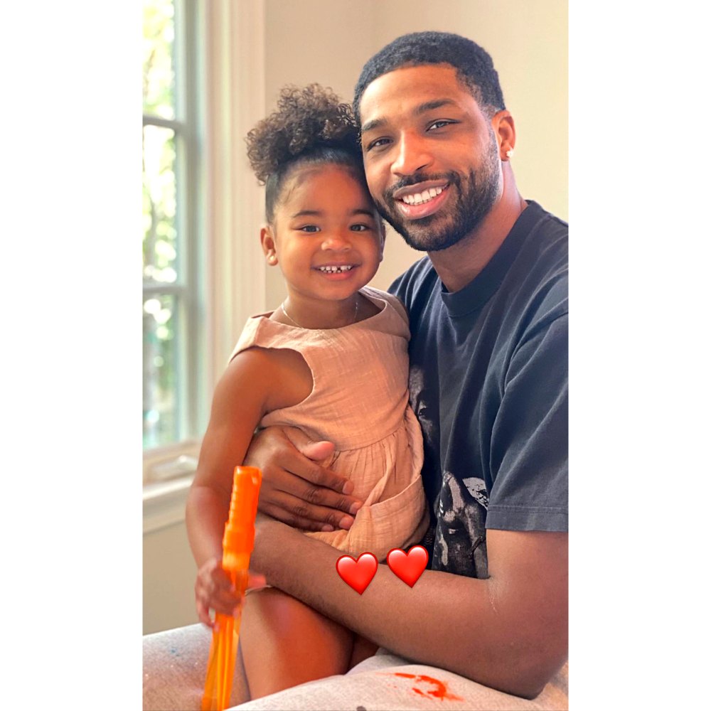 Tristan Thompson Posts New Photo With His and Khloe Kardashian's Daughter True After Paternity Scandal