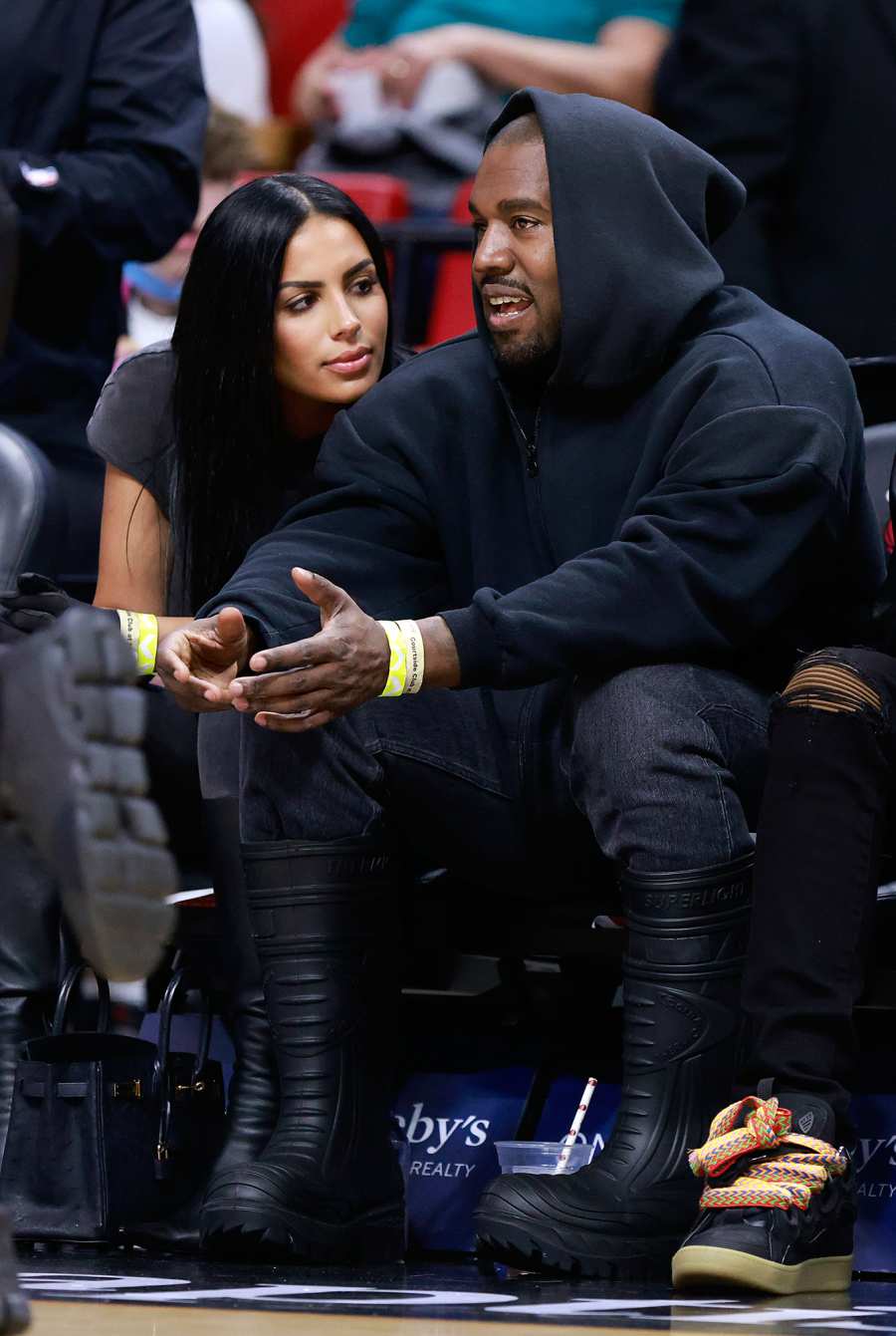 Kanye West and Chaney Jones Snuggle Up Courtside After Kim Kardashian and Pete Davidson Go Instagram Official