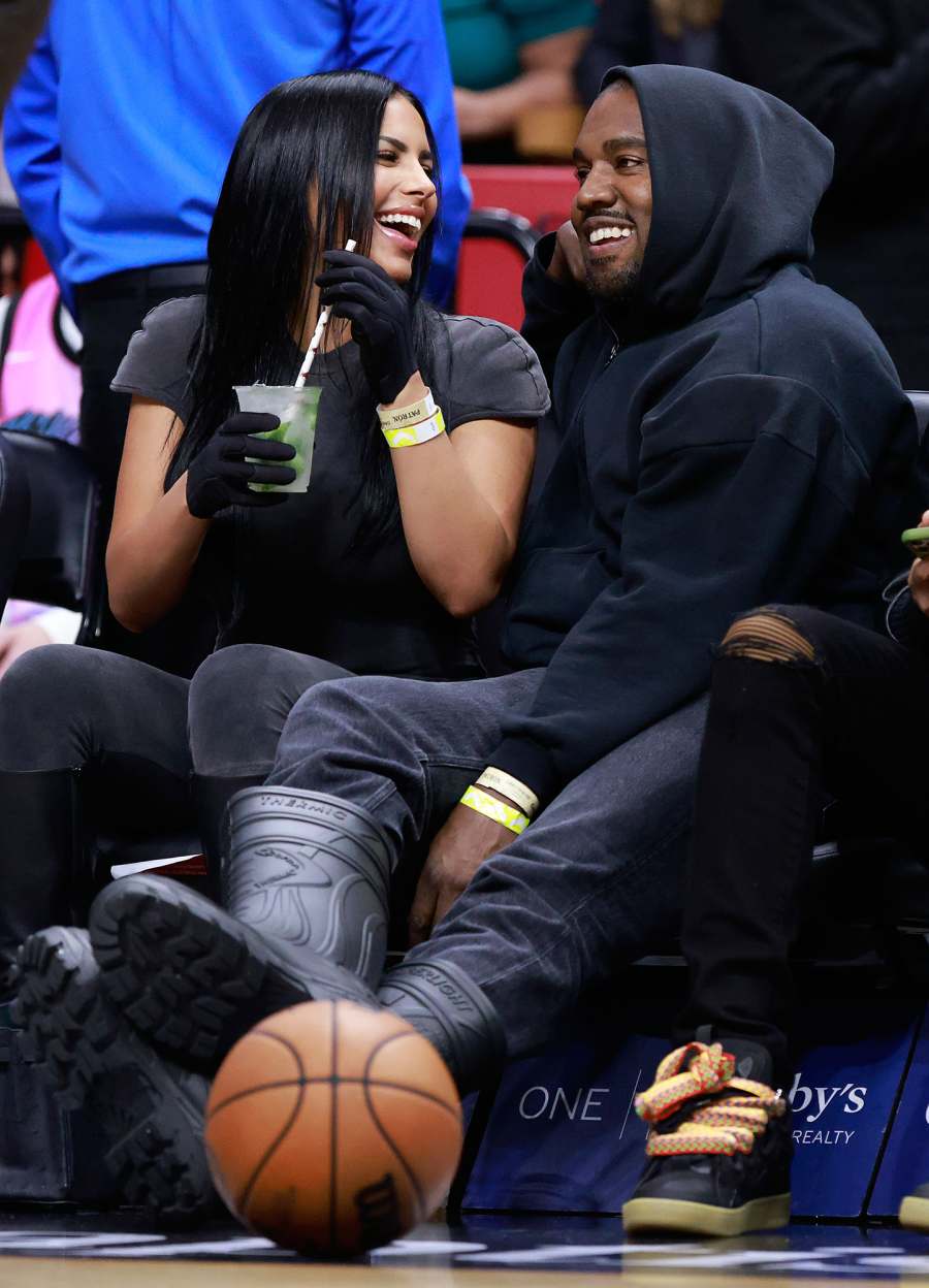 Kanye West and Chaney Jones Snuggle Up Courtside After Kim Kardashian and Pete Davidson Go Instagram Official