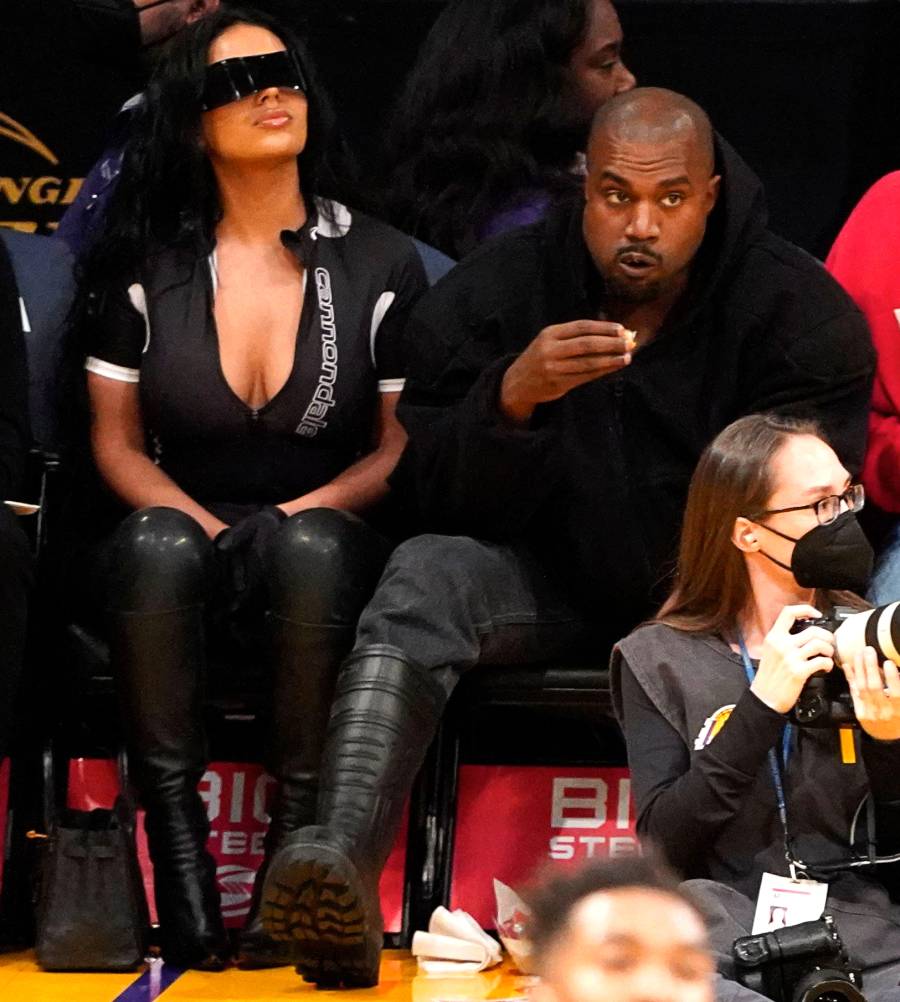 Kanye West and Chaney Jones Snuggle Up Courtside After Kim Kardashian and Pete Davidson Go Instagram Official