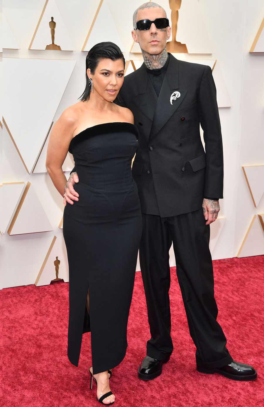 Kourtney Kardashian, Travis Barker Stun at the 2022 Oscars