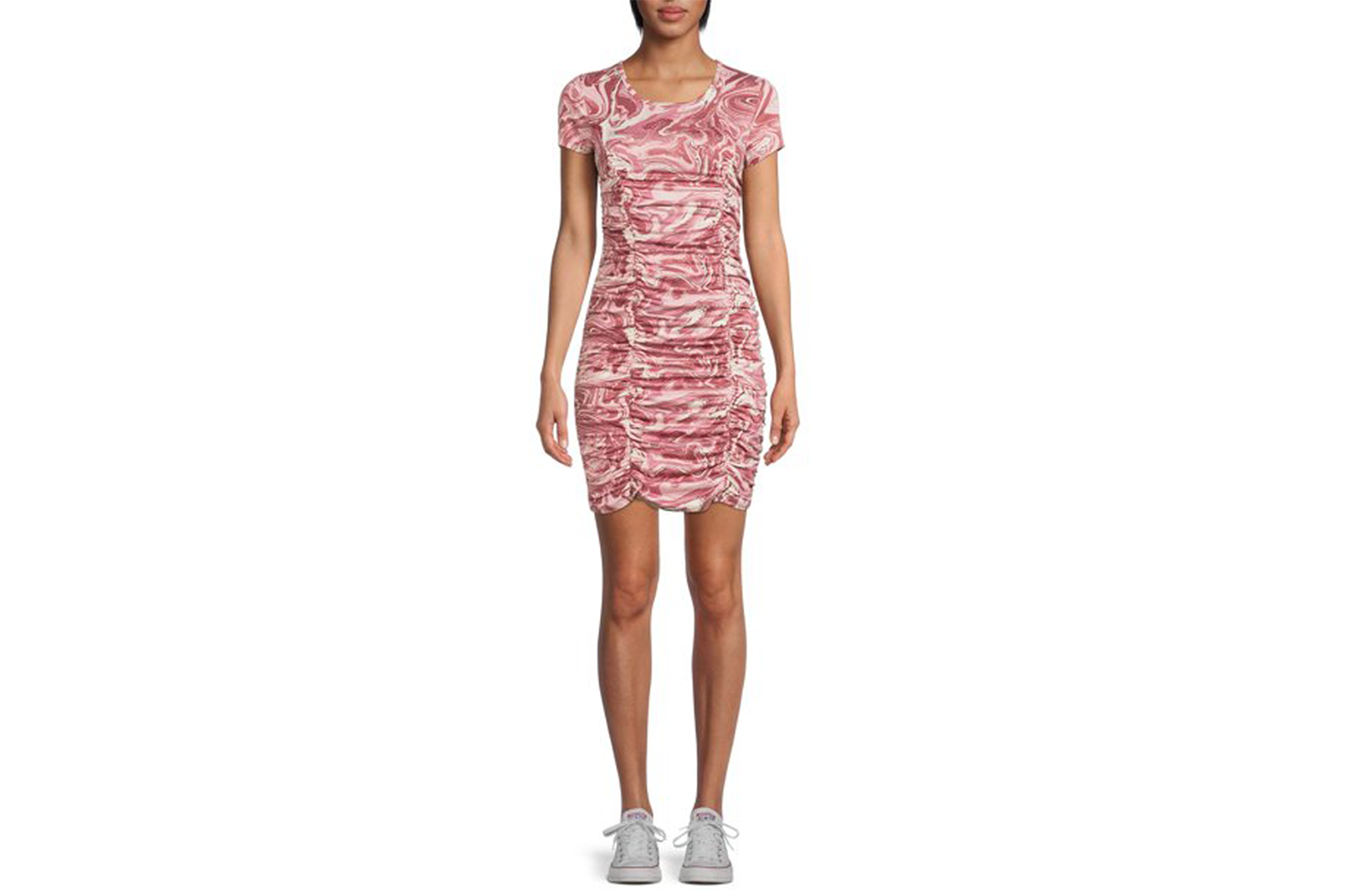 No Boundaries Double Ruched Front Dress