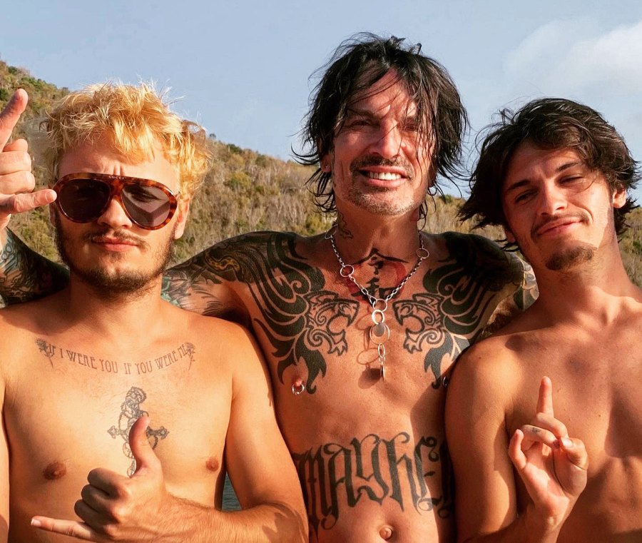 Pamela Anderson Tommy Lee Best Photos With Sons Brandon Dylan Over Years