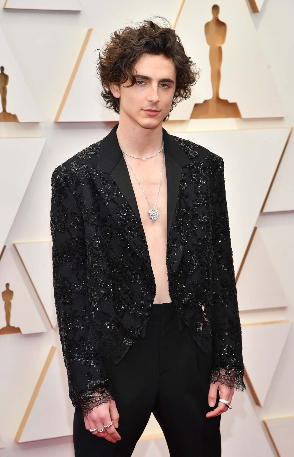 OSCARS 2022 Timothee Chalamet Practically Goes Shirtless Oscars