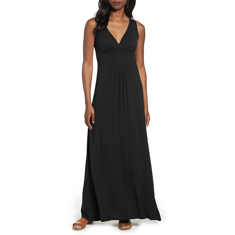 black maxi dress