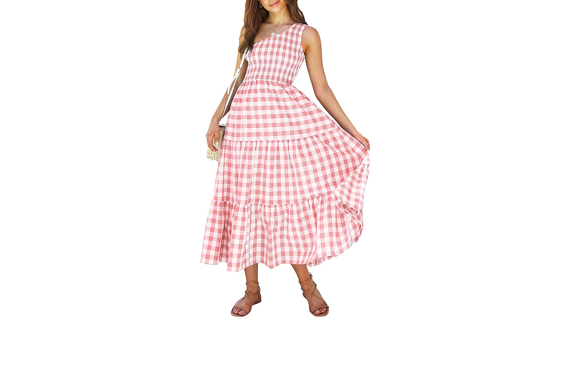 pink gingham dress
