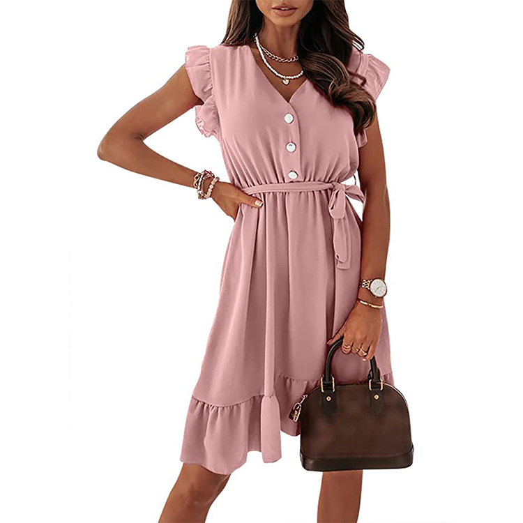 pink swing dress