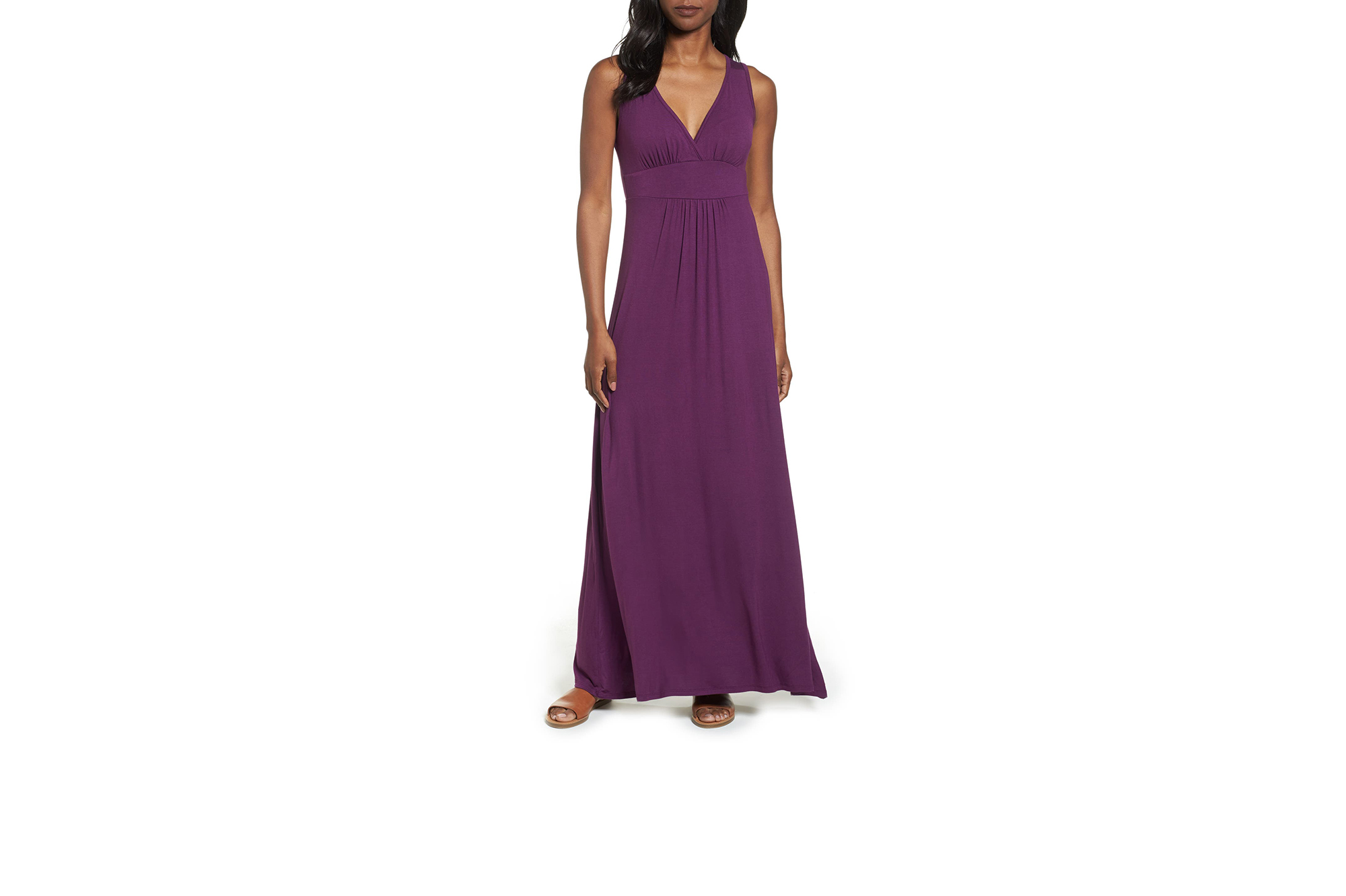 purple maxi dress