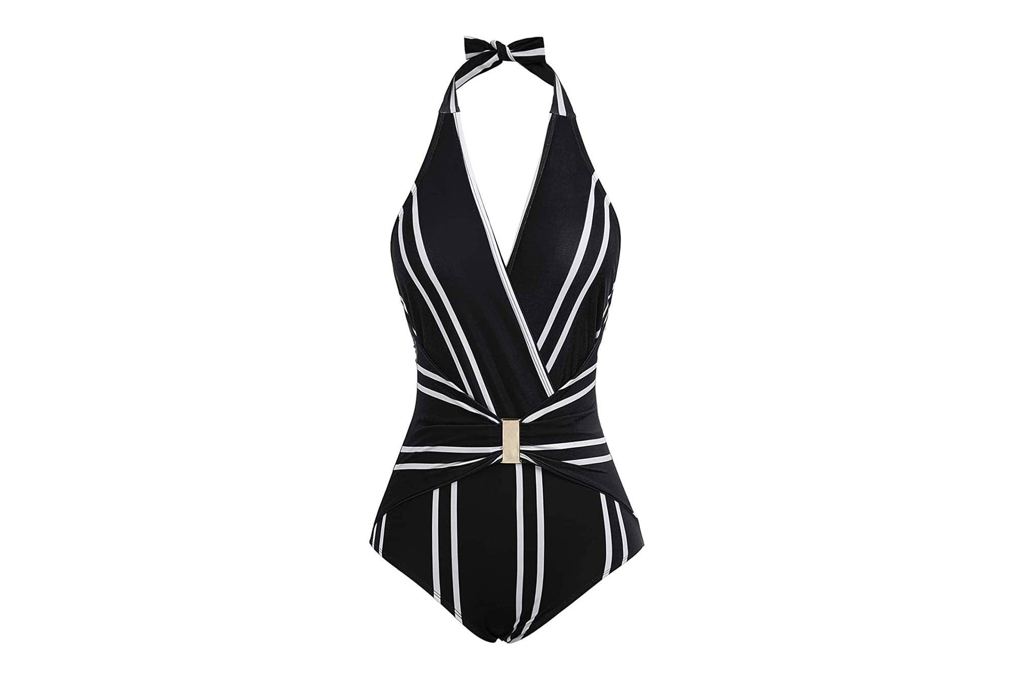 GRACE KARIN Women's Halter V Neck Swimsuit