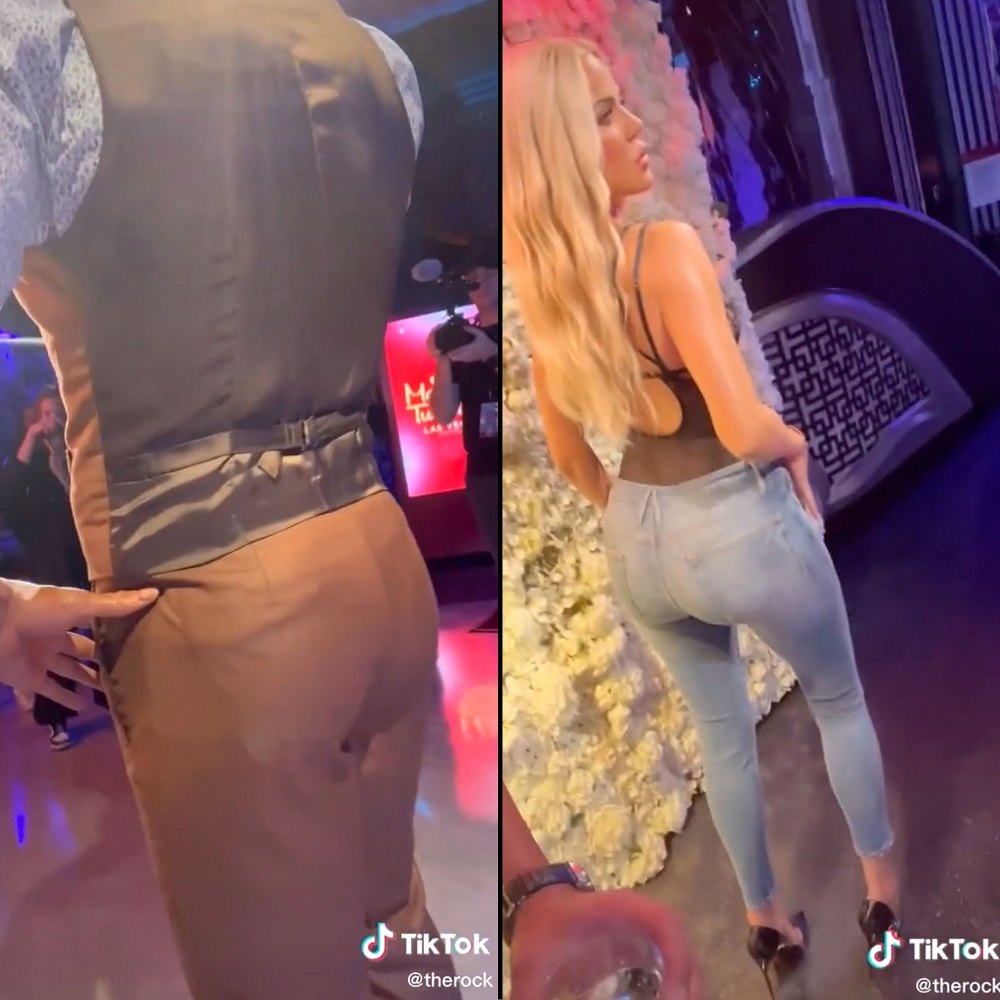 Khloe Kardashian Reacts to Dwayne Johnson Comparing Their Wax Figures Butts